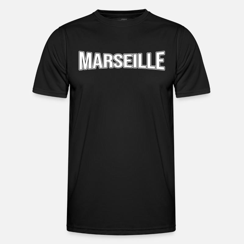 Marseille - Männer Funktions-T-Shirt - Schwarz