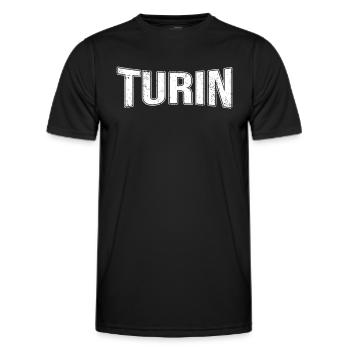 Turin - Men's Functional T-Shirt - black - Front - AI Model Male 178 dark (178cm)