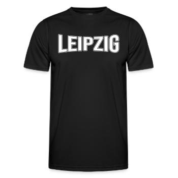 Leipzig - Männer Funktions-T-Shirt - Schwarz - Vorne - AI Model Male 178 dark (178cm)