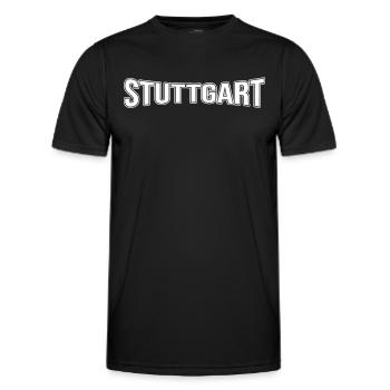 Stuttgart - Männer Funktions-T-Shirt - Schwarz - Vorne - AI Model Male 178 dark (178cm)