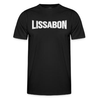 Lissabon - Männer Funktions-T-Shirt - Schwarz - Vorne - AI Model Male 178 dark (178cm)