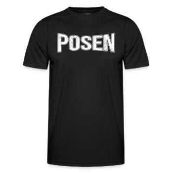 Posen - Männer Funktions-T-Shirt - Schwarz - Vorne - AI Model Male 178 dark (178cm)