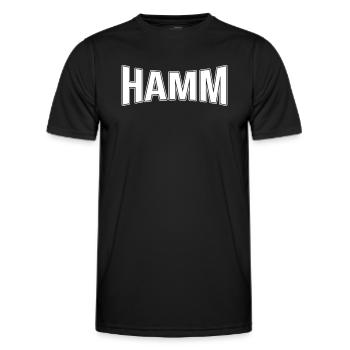 Hamm - Männer Funktions-T-Shirt - Schwarz - Vorne - AI Model Male 178 dark (178cm)