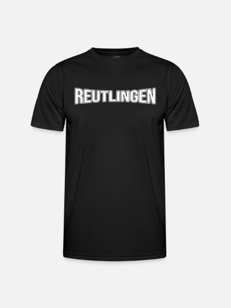 Reutlingen - Männer Funktions-T-Shirt - Schwarz