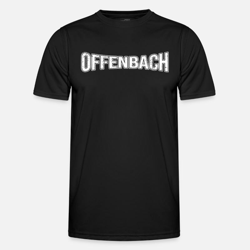 Offenbach - Männer Funktions-T-Shirt - Schwarz