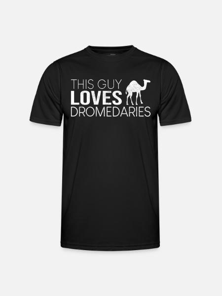 This guy likes dromedaries - Men's Functional T-Shirt - black