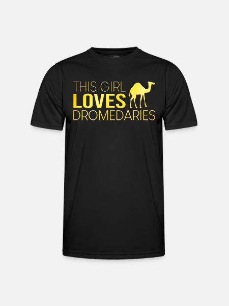 This girl loves dromedaries - Men's Functional T-Shirt - black