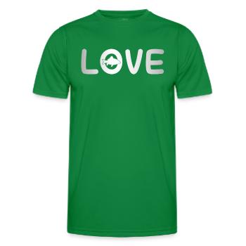 Fish Love - Men's Functional T-Shirt - kelly green - Front - AI Model Male 178 dark (178cm)