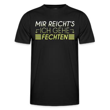 Fechten Spruch - Männer Funktions-T-Shirt - Schwarz - Vorne - AI Model Male 178 dark (178cm)