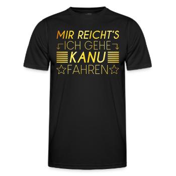 Kanusport Spruch - Männer Funktions-T-Shirt - Schwarz - Vorne - AI Model Male 178 dark (178cm)