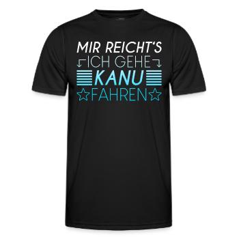 Kanusport Spruch - Männer Funktions-T-Shirt - Schwarz - Vorne - AI Model Male 178 dark (178cm)