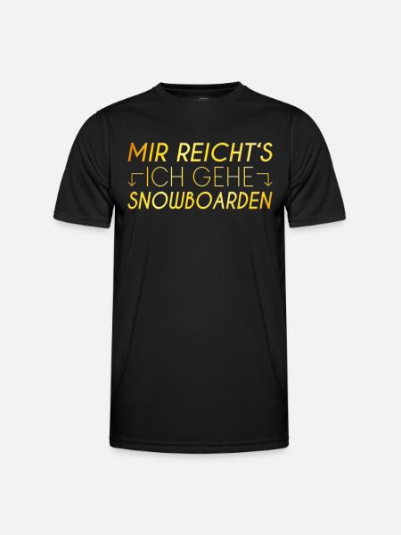 Snowboarden Spruch - Männer Funktions-T-Shirt - Schwarz