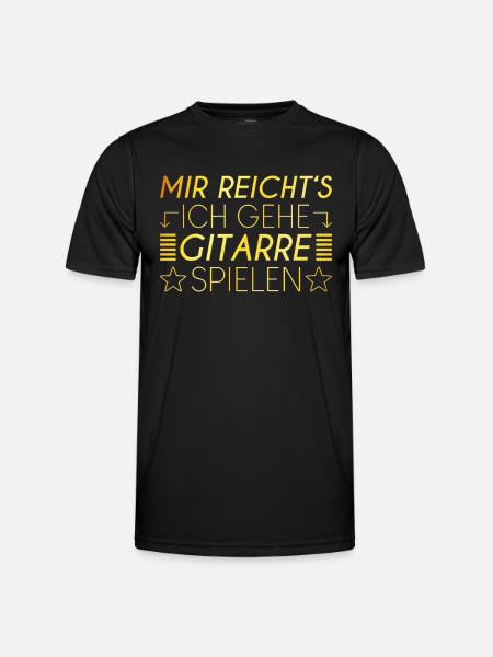 Gitarre Spruch - Männer Funktions-T-Shirt - Schwarz