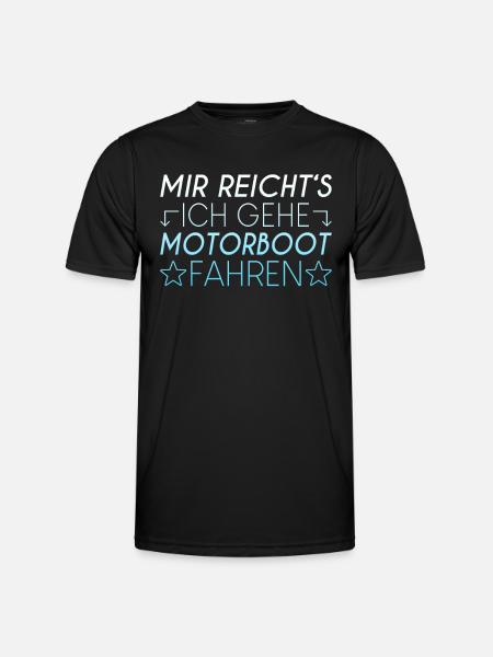 Motorboot Spruch - Männer Funktions-T-Shirt - Schwarz