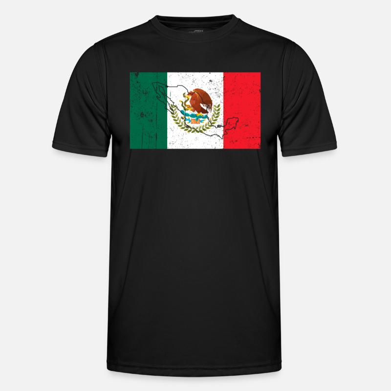 Mexiko Flagge Männer Funktions-T-Shirt