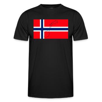 Norwegen - Männer Funktions-T-Shirt - Schwarz - Vorne - AI Model Male 178 dark (178cm)
