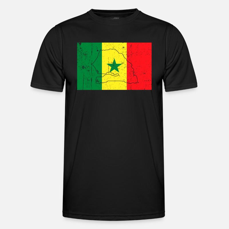 Senegal Flagge Männer Funktions-T-Shirt