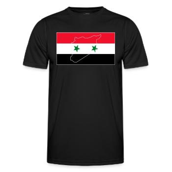 Drapeau de l’Irak - T-shirt sport Homme - noir - Devant - AI Model Male 178 dark (178cm)