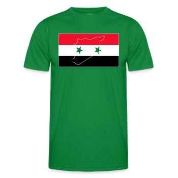 Drapeau de l’Irak - T-shirt sport Homme - vert - Devant - AI Model Male 178 dark (178cm)