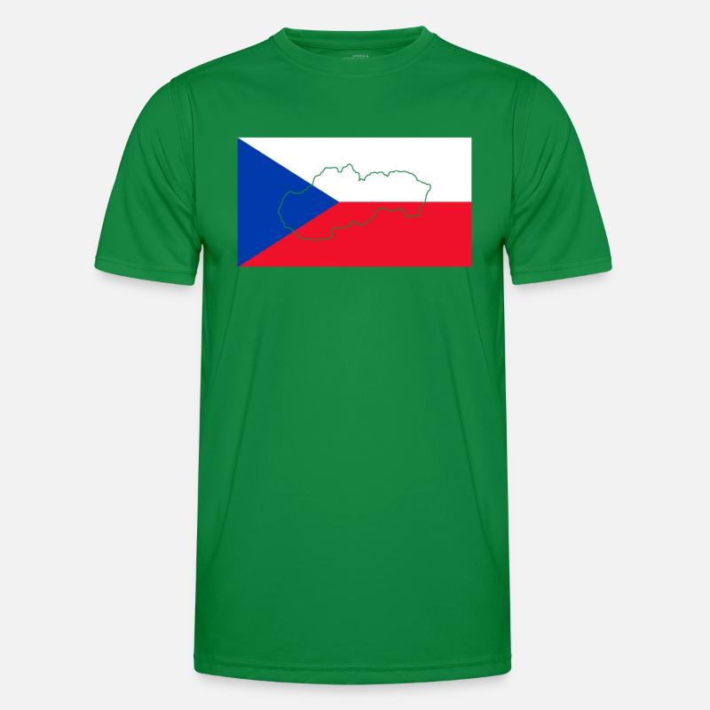 Drapeau de la République tchèque T-shirt sport Homme