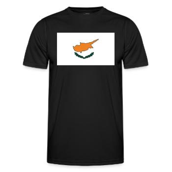 Zypern Flagge - Männer Funktions-T-Shirt - Schwarz - Vorne - AI Model Male 178 dark (178cm)