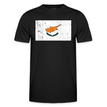 Zypern Flagge - Männer Funktions-T-Shirt - Schwarz - Vorne - AI Model Male 178 dark (178cm)