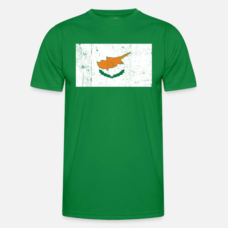 Drapeau de Chypre T-shirt sport Homme