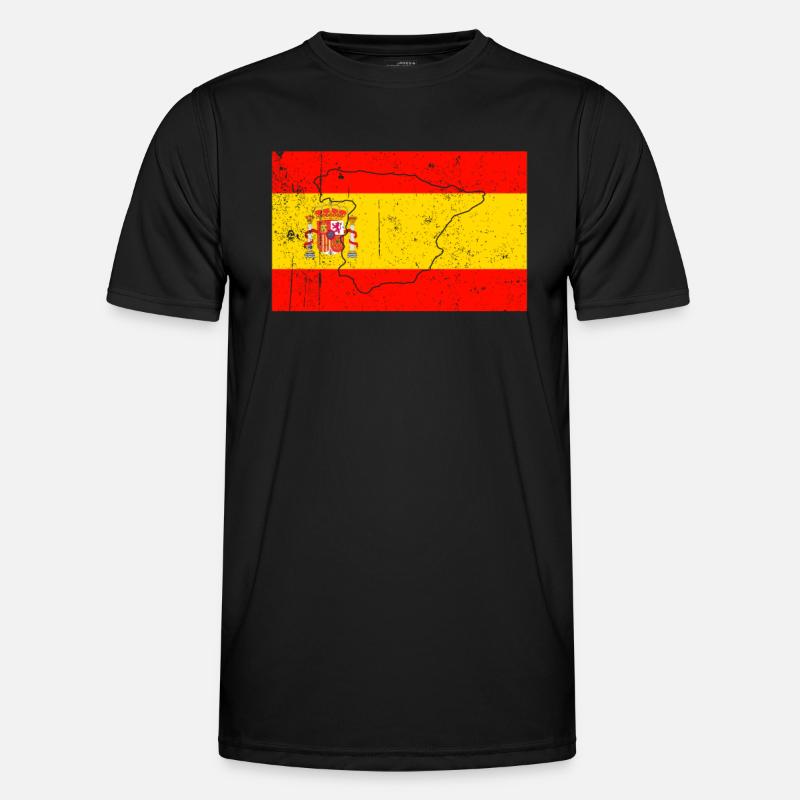 Spanien Flagge Männer Funktions-T-Shirt