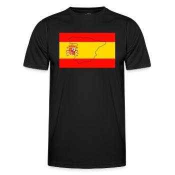 Spanien Flagge - Männer Funktions-T-Shirt - Schwarz - Vorne - AI Model Male 178 dark (178cm)