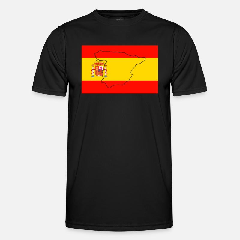 Spanien Flagge Männer Funktions-T-Shirt