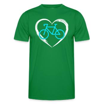 Amour du vélo - T-shirt sport Homme - vert - Devant - AI Model Male 178 dark (178cm)