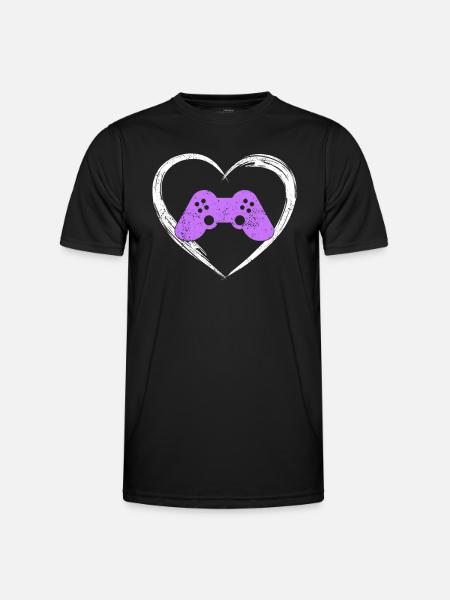 gaming love - Men's Functional T-Shirt - black