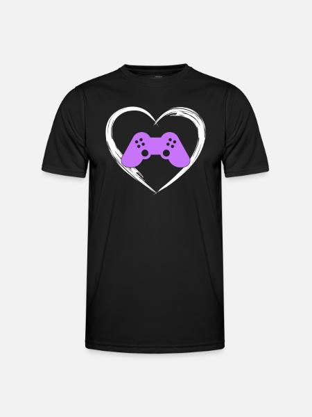 gaming love - Men's Functional T-Shirt - black