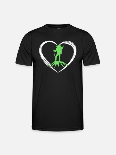 mountaineering love - Men's Functional T-Shirt - black