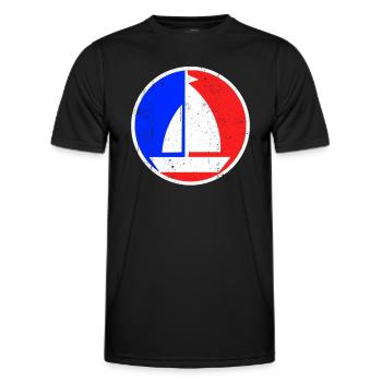 Segeln Logo - Männer Funktions-T-Shirt - Schwarz - Vorne - AI Model Male 178 dark (178cm)