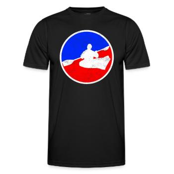 Kanusport Logo - Männer Funktions-T-Shirt - Schwarz - Vorne - AI Model Male 178 dark (178cm)