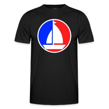 Segeln Logo - Männer Funktions-T-Shirt - Schwarz - Vorne - AI Model Male 178 dark (178cm)