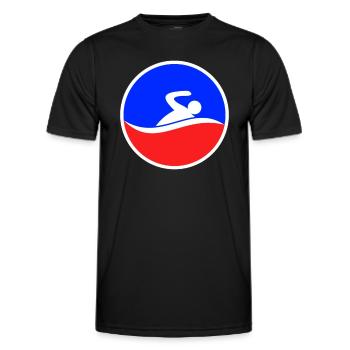 Logo de natation - T-shirt sport Homme - noir - Devant - AI Model Male 178 dark (178cm)