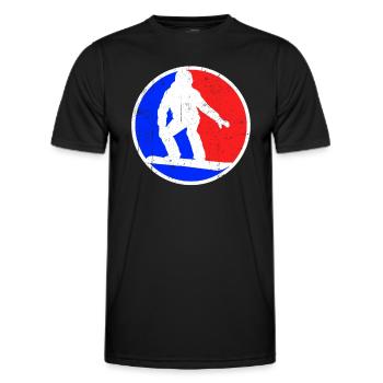 Snowboarding Logo - Männer Funktions-T-Shirt - Schwarz - Vorne - AI Model Male 178 dark (178cm)