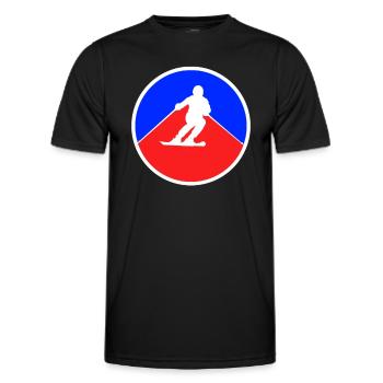Ski Logo - Männer Funktions-T-Shirt - Schwarz - Vorne - AI Model Male 178 dark (178cm)