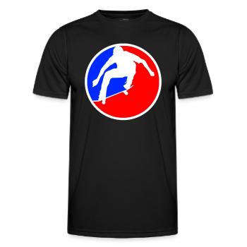 Skaten Logo - Männer Funktions-T-Shirt - Schwarz - Vorne - AI Model Male 178 dark (178cm)