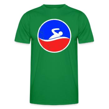 Logo de natation - T-shirt sport Homme - vert - Devant - AI Model Male 178 dark (178cm)