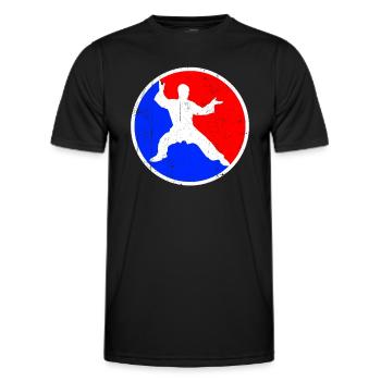 Kampfsport Logo - Männer Funktions-T-Shirt - Schwarz - Vorne - AI Model Male 178 dark (178cm)
