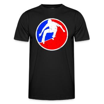 Logo du patinage - T-shirt sport Homme - noir - Devant - AI Model Male 178 dark (178cm)