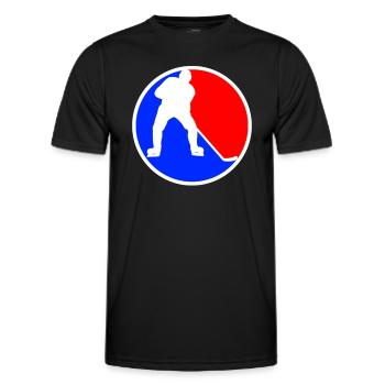 Eishockey Logo - Männer Funktions-T-Shirt - Schwarz - Vorne - AI Model Male 178 dark (178cm)
