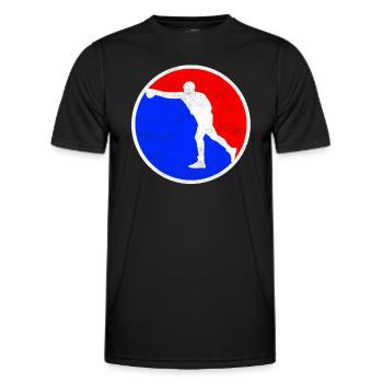 Logo des boîtes - T-shirt sport Homme - noir - Devant - AI Model Male 178 dark (178cm)