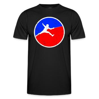 Fencing Logo - Men's Functional T-Shirt - black - Front - AI Model Male 178 dark (178cm)