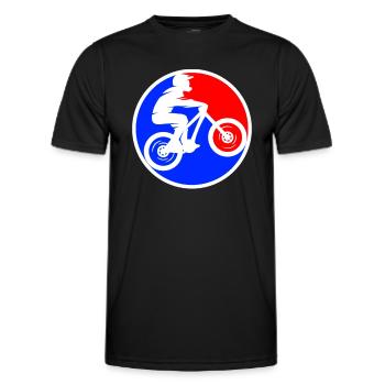 Mountainbike Logo - Männer Funktions-T-Shirt - Schwarz - Vorne - AI Model Male 178 dark (178cm)