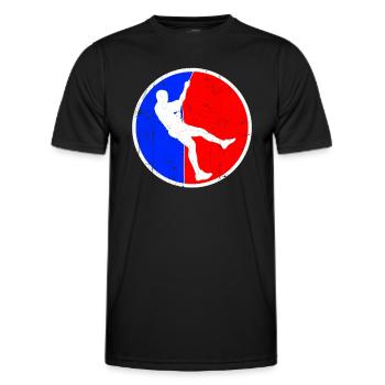 Klettern Logo - Männer Funktions-T-Shirt - Schwarz - Vorne - AI Model Male 178 dark (178cm)