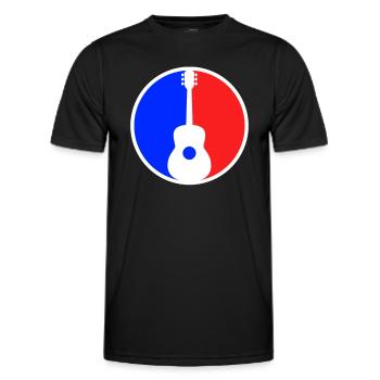 Gitarre Logo - Männer Funktions-T-Shirt - Schwarz - Vorne - AI Model Male 178 dark (178cm)